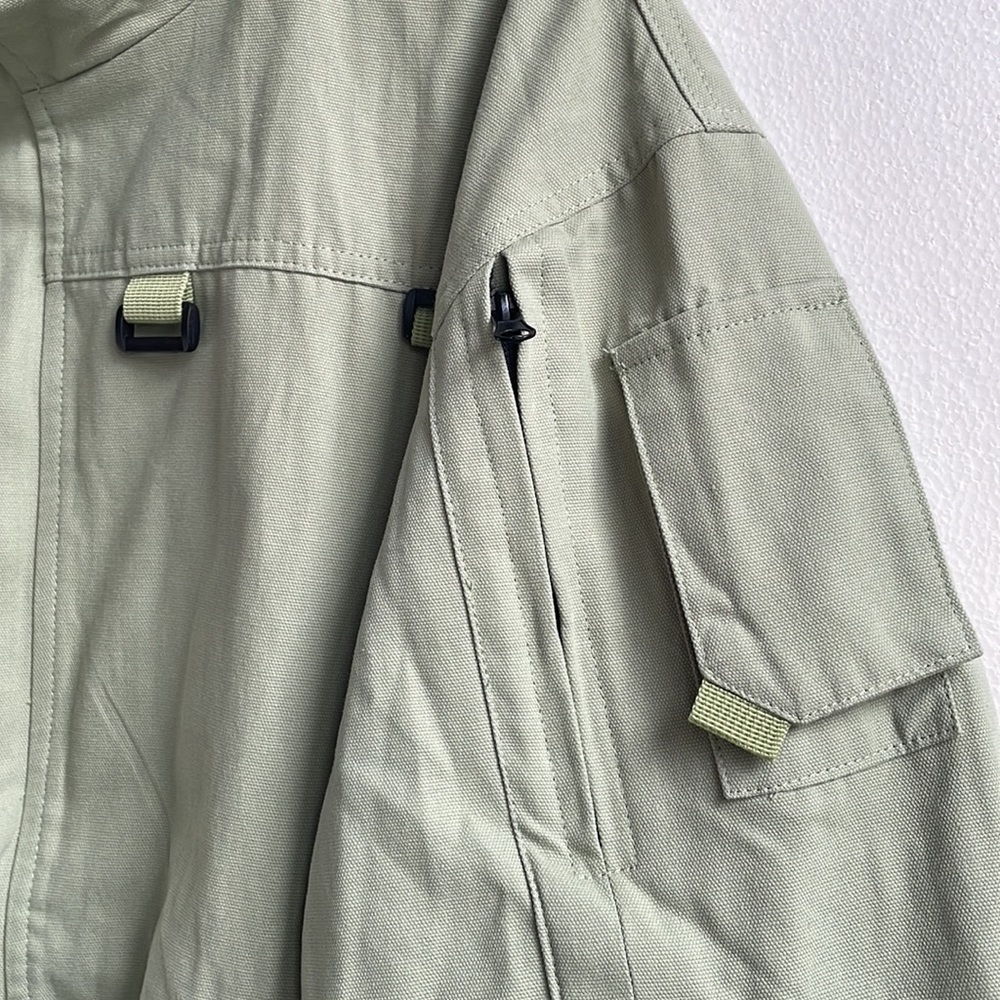 NWOT High School canvas mock neck multi pocket fully lined utility jacket - Picture 6 of 11